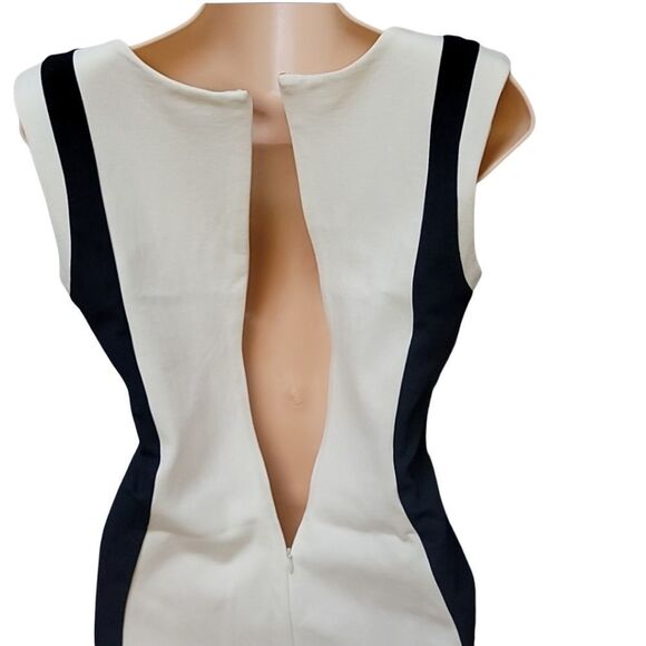 MNG Cream & Navy Colorblock Sleeveless Suit Dress - Picture 7 of 11